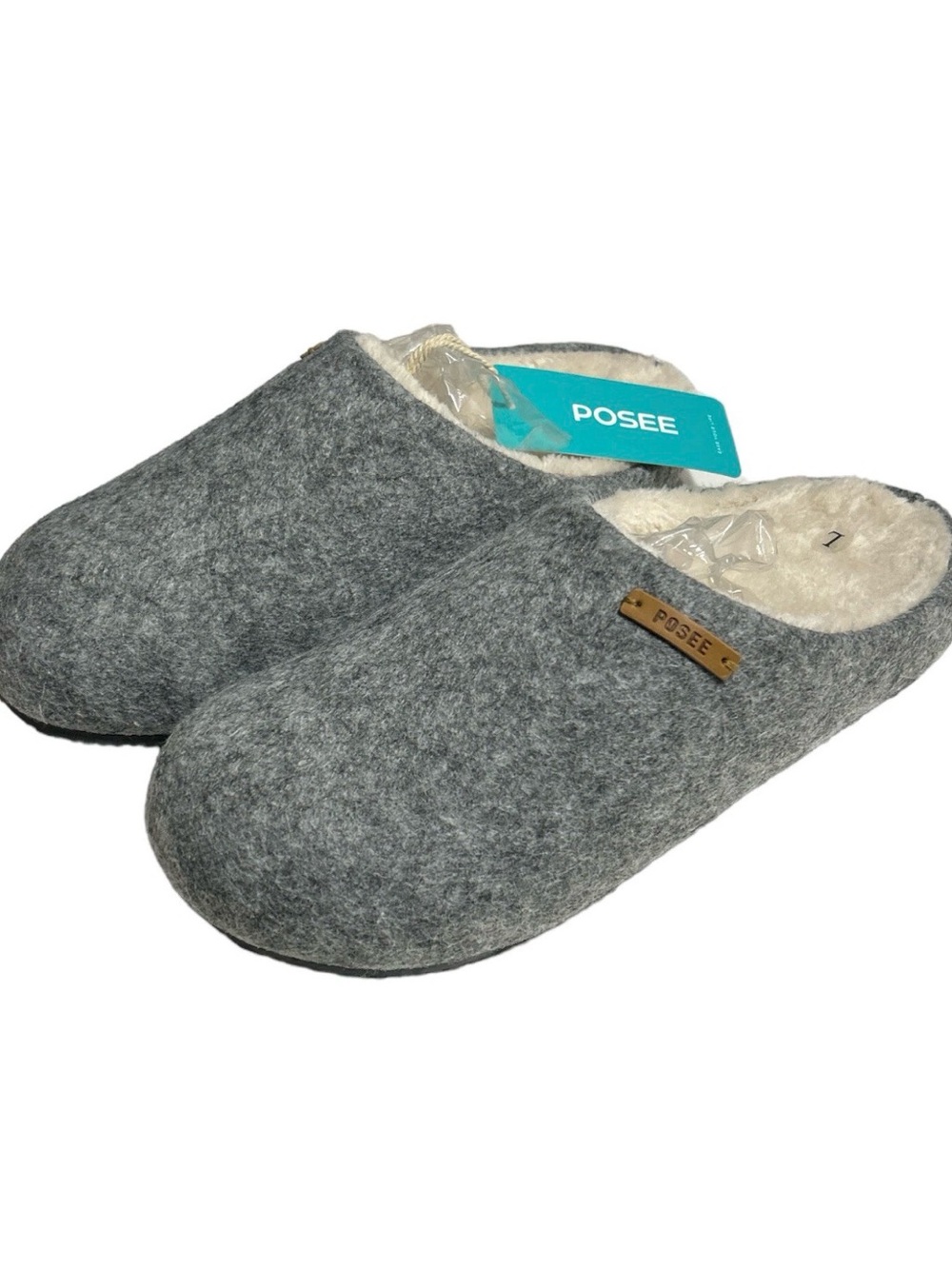 Gray Men’s Slip-On Felt Slippers